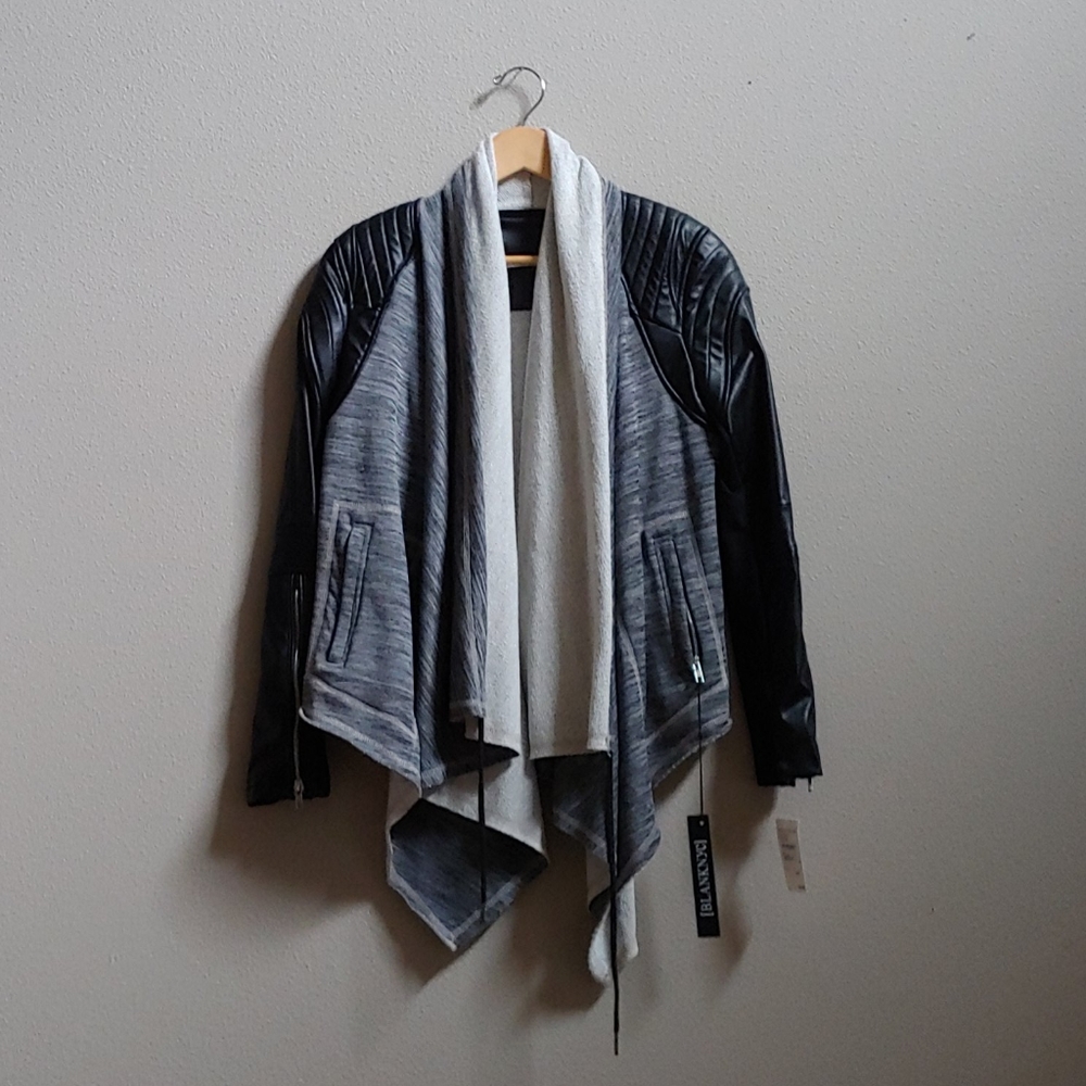 NWT Blank NYC Drape Neck Moto Jacket, Medium